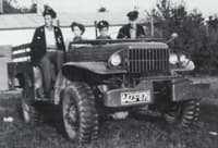 Das erste selbstfahrende Feuerwehrauto der Marke Dodge, 1950
